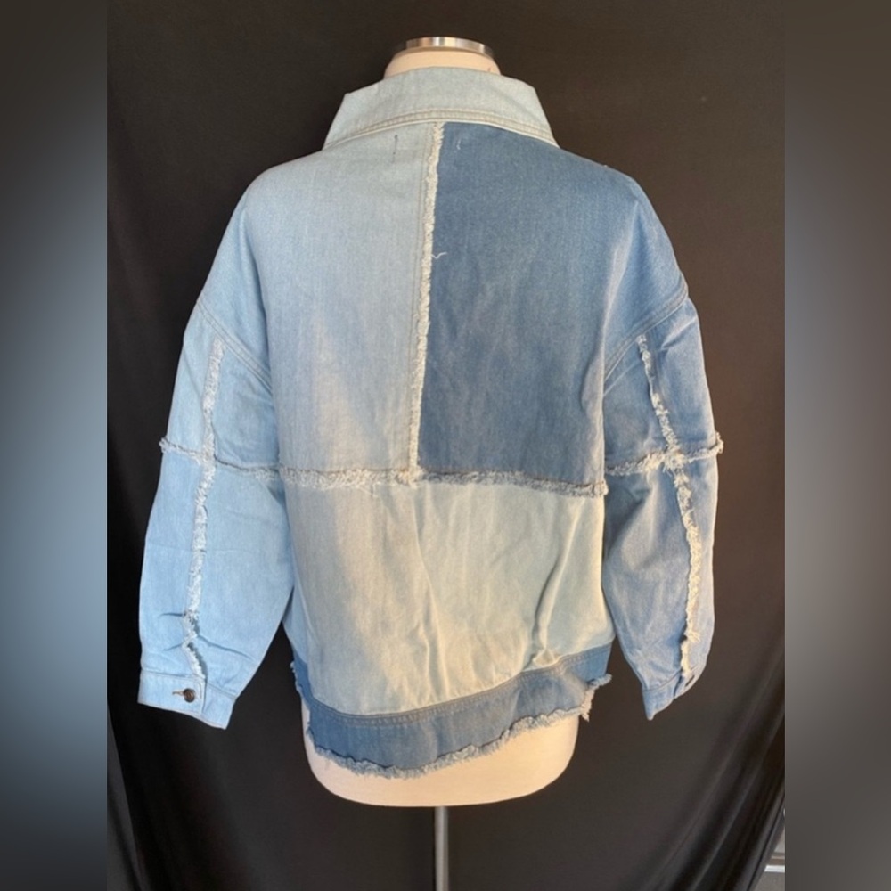 Women’s Patchwork Denim Jacket Small - image 2